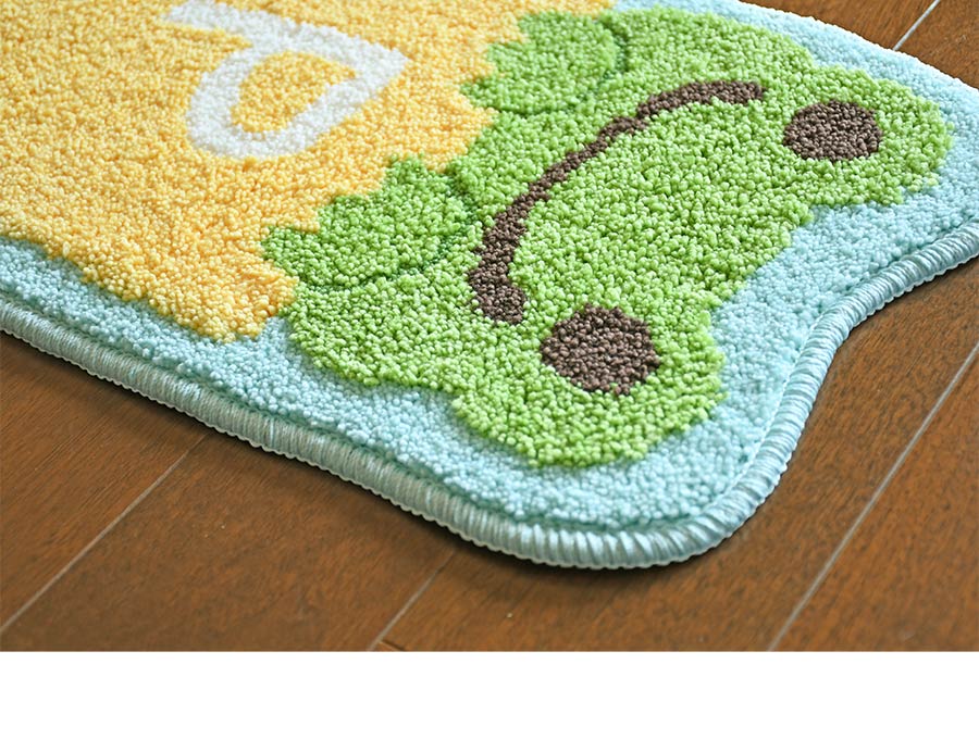 玄関マット かえるのピクルス 長靴 55×42 cm 変形 洗える 滑り止め