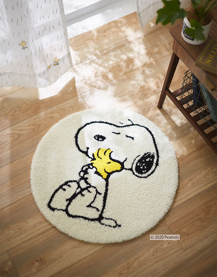 SNOOPY（スヌーピー） 玄関マット クロースフレンドマット 円形 65×65