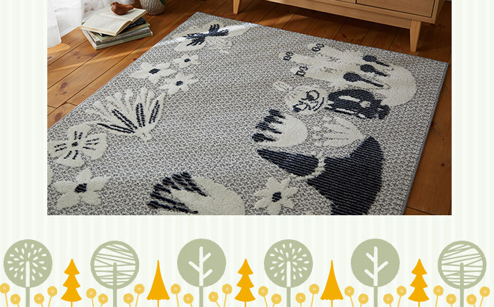 MOOMIN（ムーミン） ラグ コバナラグ 130×185 cm 北欧 日本製 スミノエ