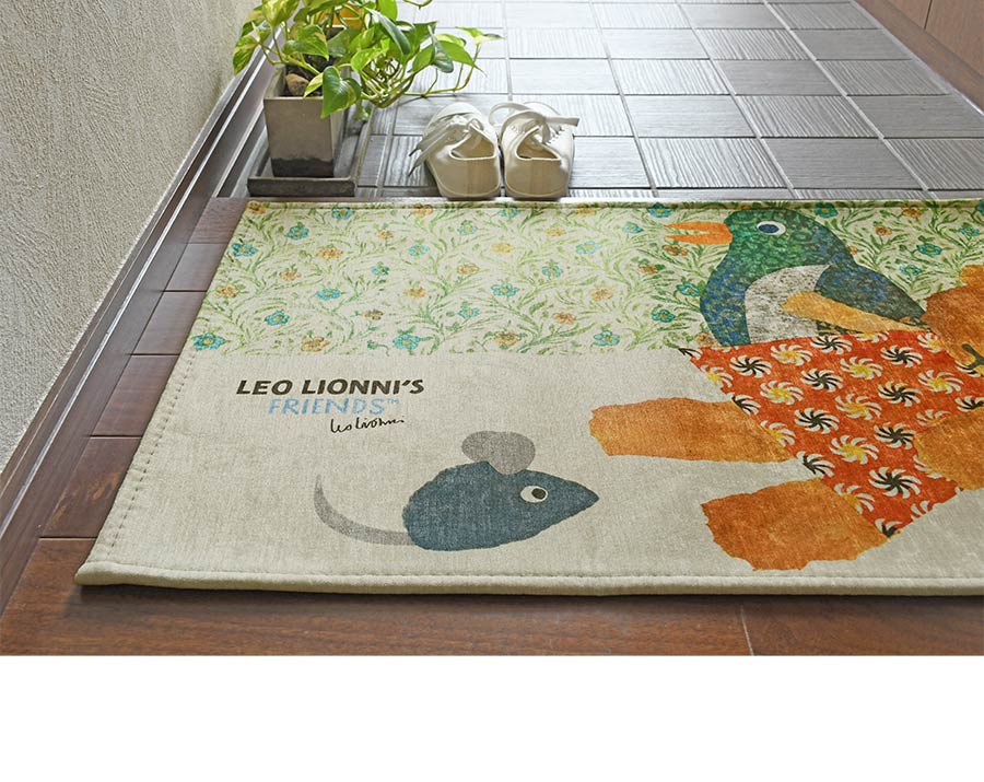 玄関マット ゼンマイネズミ 50×80 cm 洗える 滑り止め レオ・レオニ