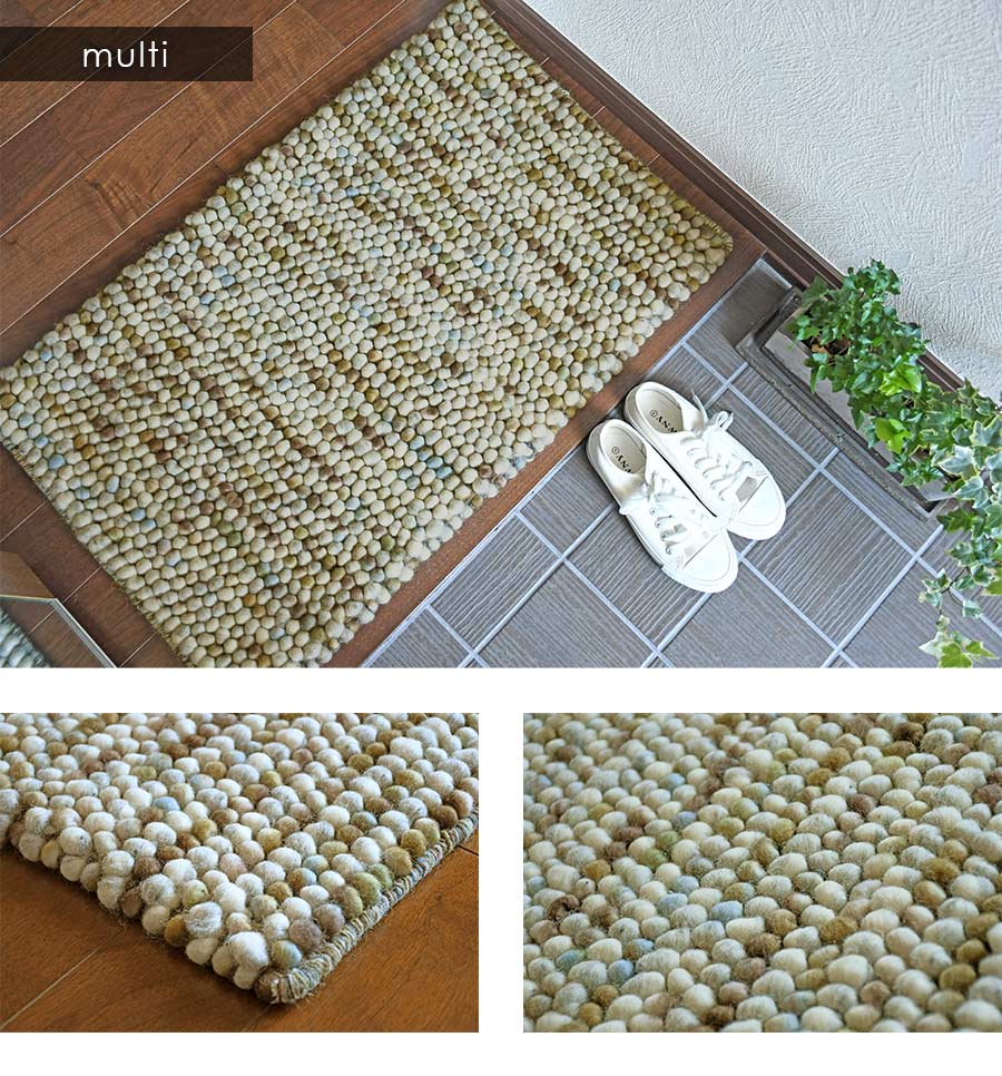 プレーベル 玄関マット マシュー 50×80 cm ウール 毛 100% 防炎 プレーベル 玄関マット マシュー 50×80 cm ウール 毛 100% 防炎