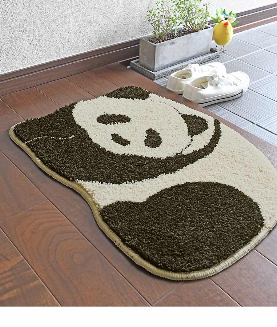 CAUN アニマル ラグ マット ブランケット ゴブラン ジャイアント パンダ PANDA/DARK BROWN GOLDEN LION 2PLY BLANKET (SOLID CASE PACK 5 BLANKETS