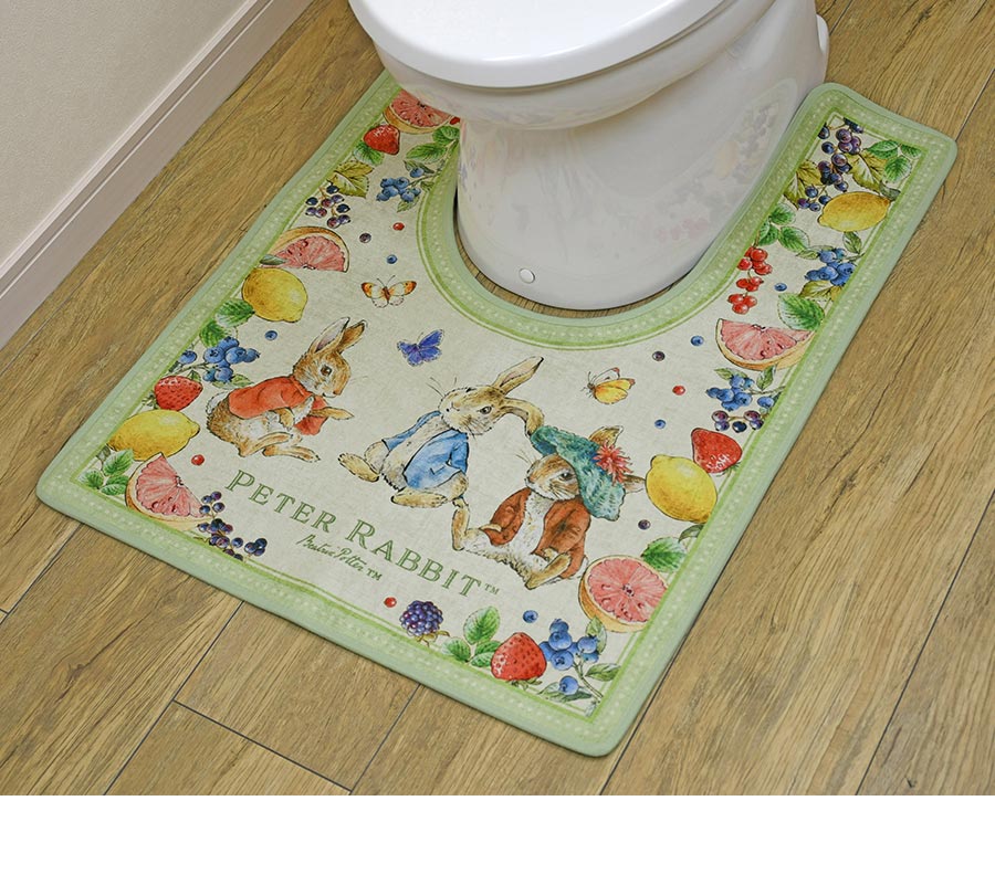 ピーターラビット トイレマット フルーツ 60×80 cm 洗える 滑り