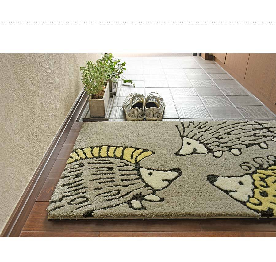 Lisa Larson（リサラーソン） 玄関マット なかよしハリネズミ 50×80 cm