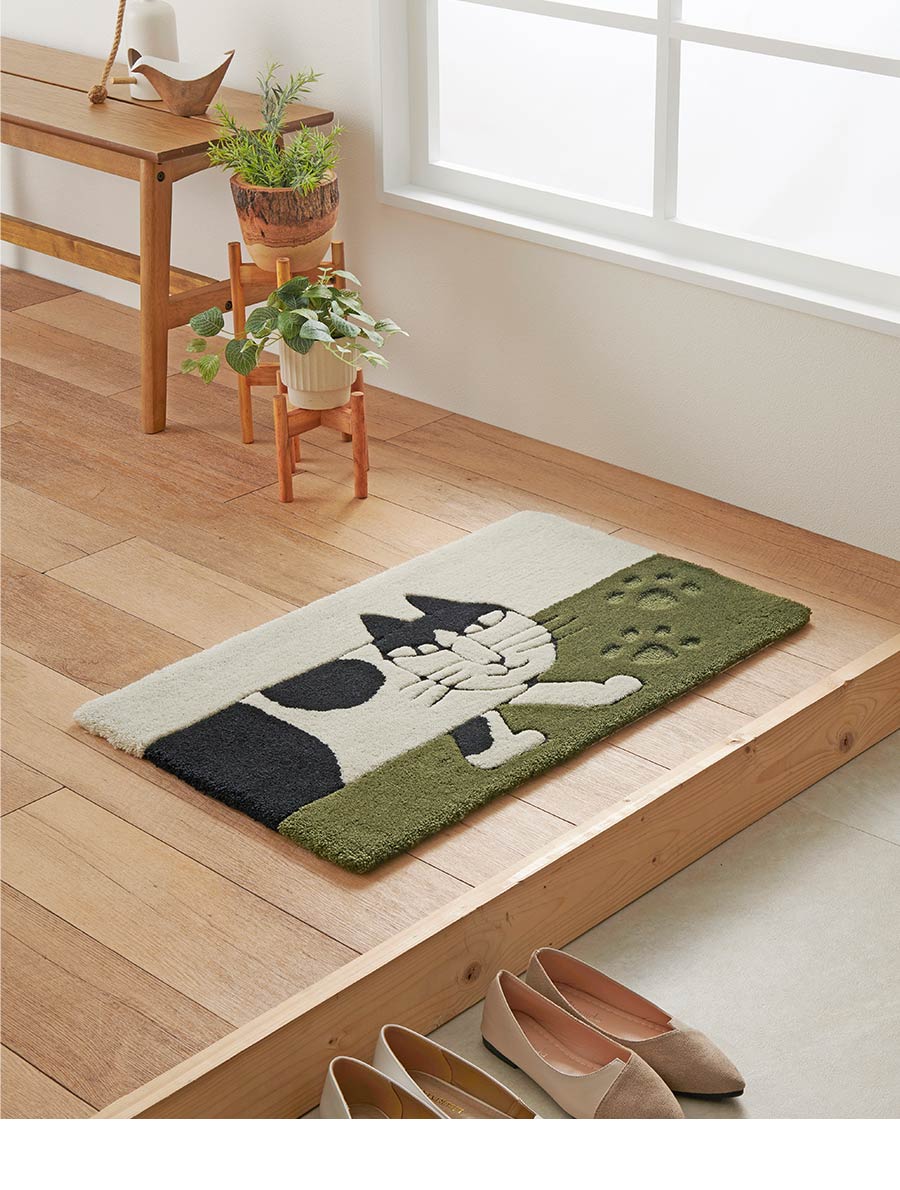 Lisa Larson（リサラーソン） 玄関マット ハチワレマイキー QB6018-35