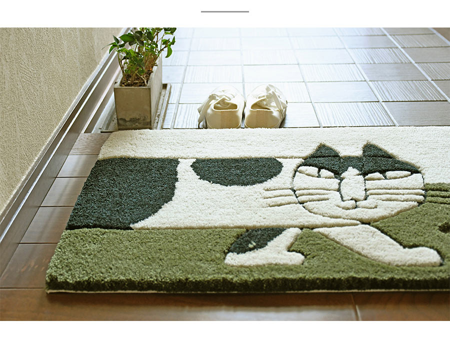 Lisa Larson（リサラーソン） 玄関マット ハチワレマイキー QB6018-35