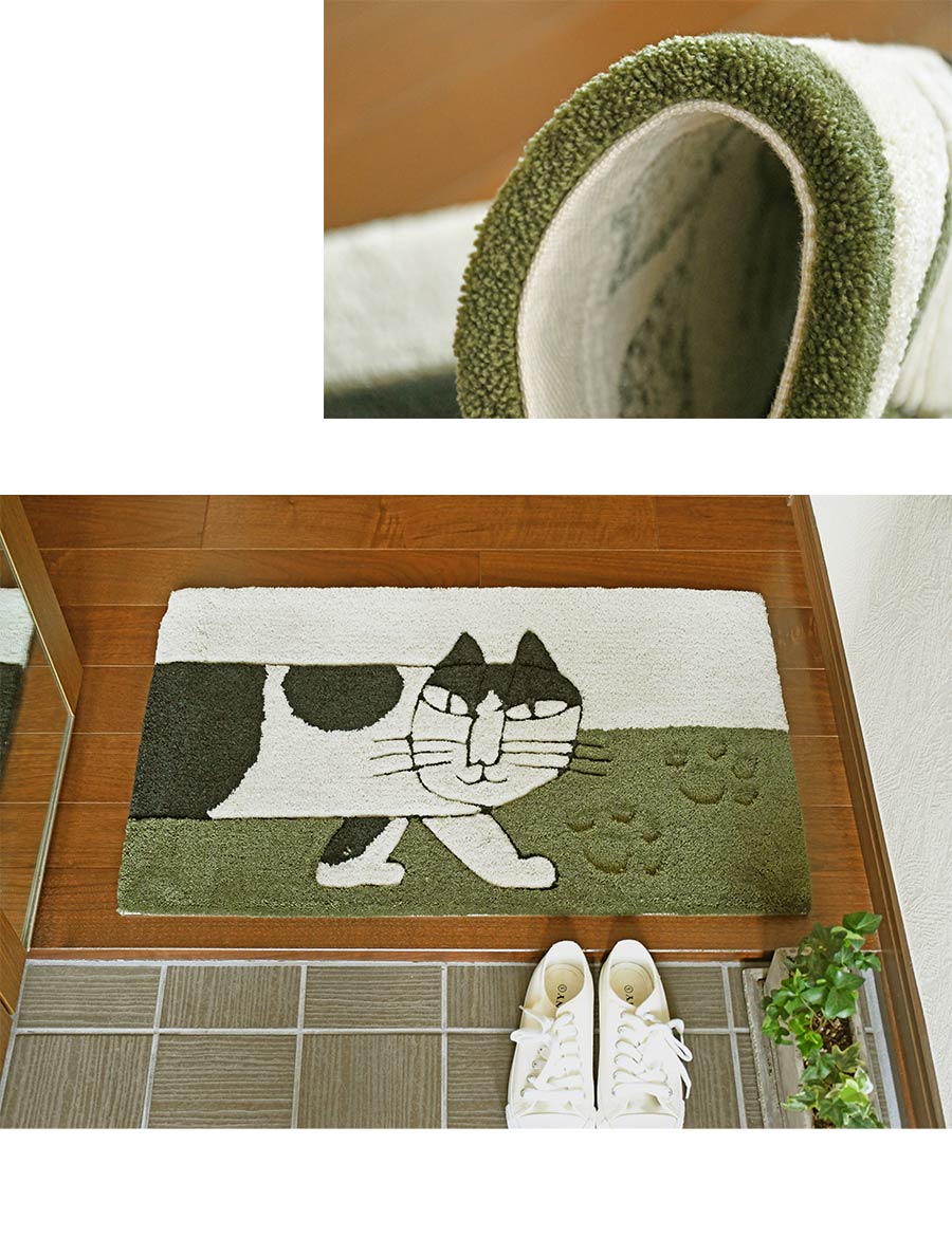 Lisa Larson（リサラーソン） 玄関マット ハチワレマイキー QB6018-35