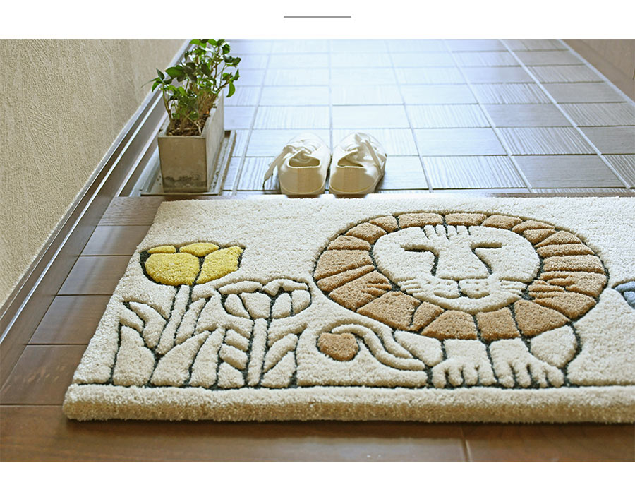 Lisa Larson（リサラーソン） 玄関マット ライオン QB6108-65 45×75 cm