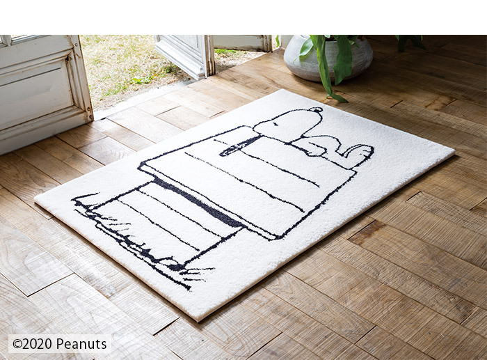 スヌーピー プレート＆ハウスマット SNOOPY（スヌーピー） 玄関マット レストエリアマット 70×100 cm