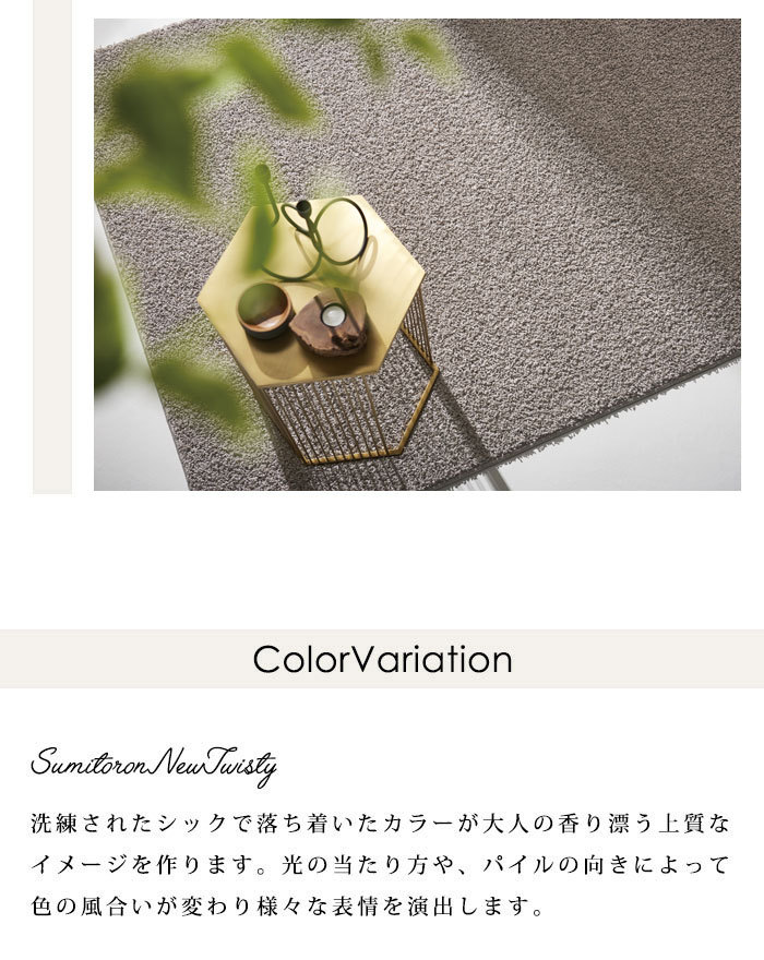 スミノエ ラグ スミトロンニューツイスティ 200×250 cm 防炎 遮音 防汚