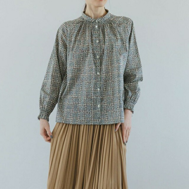 新品 LIBERTY タナローン チビ丸衿 ブラウス長袖 sosotto sosotto ソソット リバティ LIBERTYタナローンチビ丸衿ブラウス長袖 総