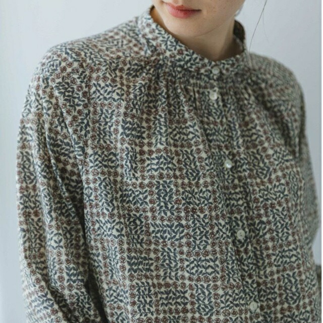 sosotto ソソット リバティ LIBERTYタナローンチビ丸衿ブラウス長袖 総