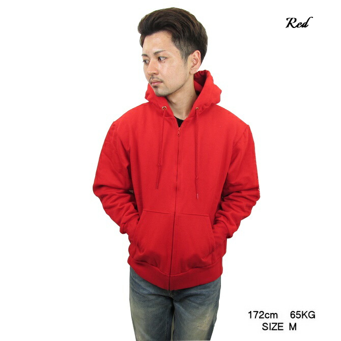 キャンバージップパーカー　赤　古着　MADE IN USA CAMBER キャンバー #131 RED ヘビーウェイトジップアップ パーカー