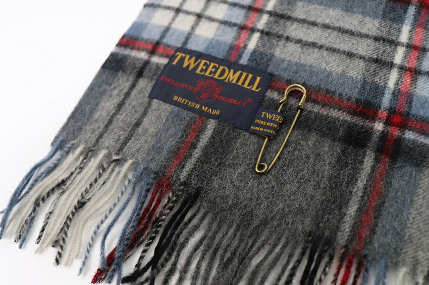 新品　TWEEDMILL ブランケット ストール チェック ラムウール　マフラー TWEEDMILL ツイードミル ラムウール マフラー タータンチェック