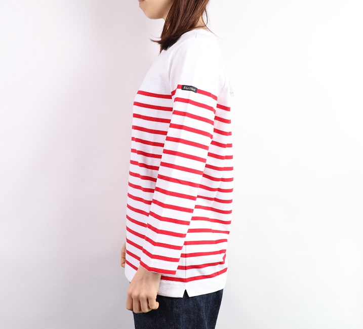 ルミノア Le minor パネル ボーダー 七分袖 バスクシャツ フランス製