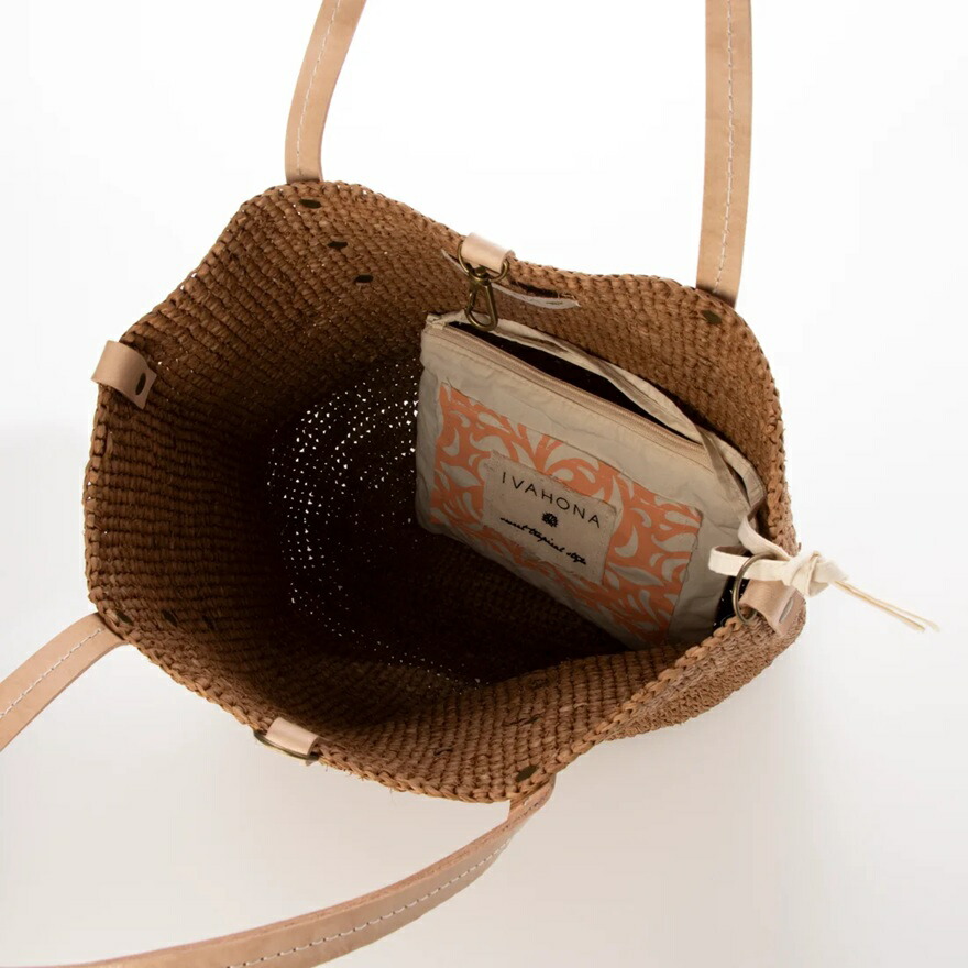 即納 イバオナ IVAHONA カゴバッグ ECOBAGAMOTIF 楽天市場】イバオナ IVAHONA トート型 レザーハンドル かご カゴ
