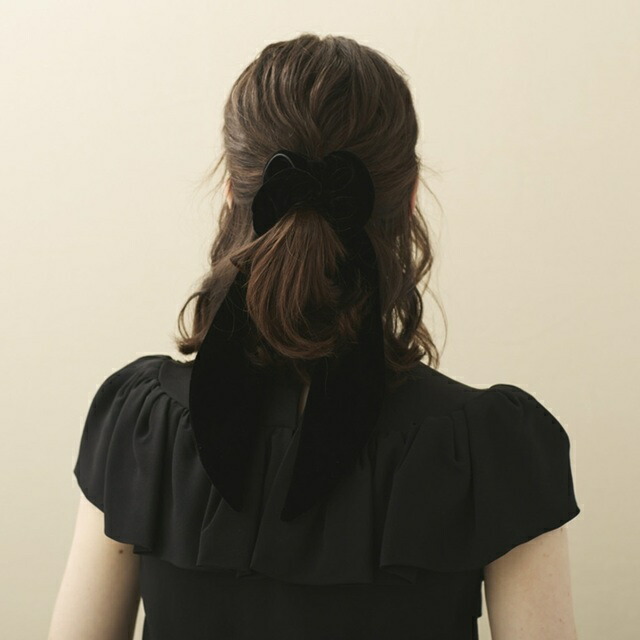 アレクサンドルドゥパリ★ベロアシュシュ アレクサンドルドゥパリ リボン シュシュ ALEXANDRE DE PARIS ヘア