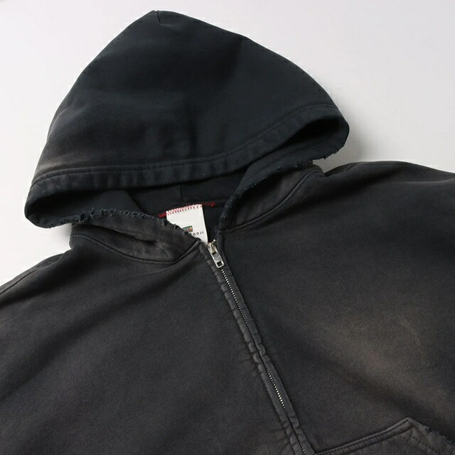 MOOJIMOOJI ジップ パーカー OVERSIZED ZIPUP HOODIE AGED
