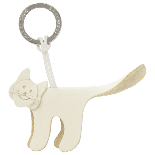 キーリング 猫 革 ネコ cat レディース レディス おしゃれ メンズ Men's キーホルダー レザー イタリア La Cuoieria ブランド brand 送料無料｜carron｜05