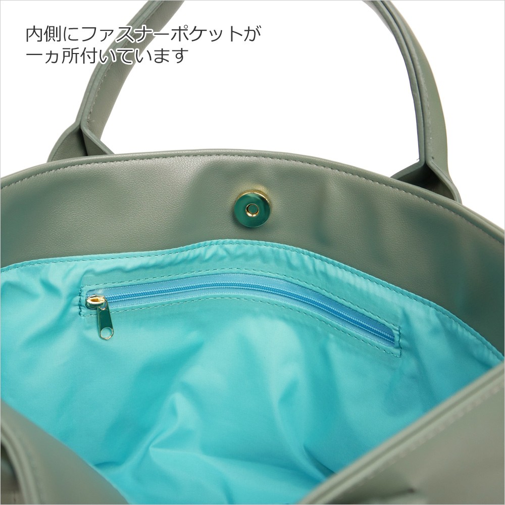H64 イタリア一流ブランド生地使用ミニトート　ポーチ付き Gattolibero キャンバスレザー2way ミニトートバッグ | イタリア