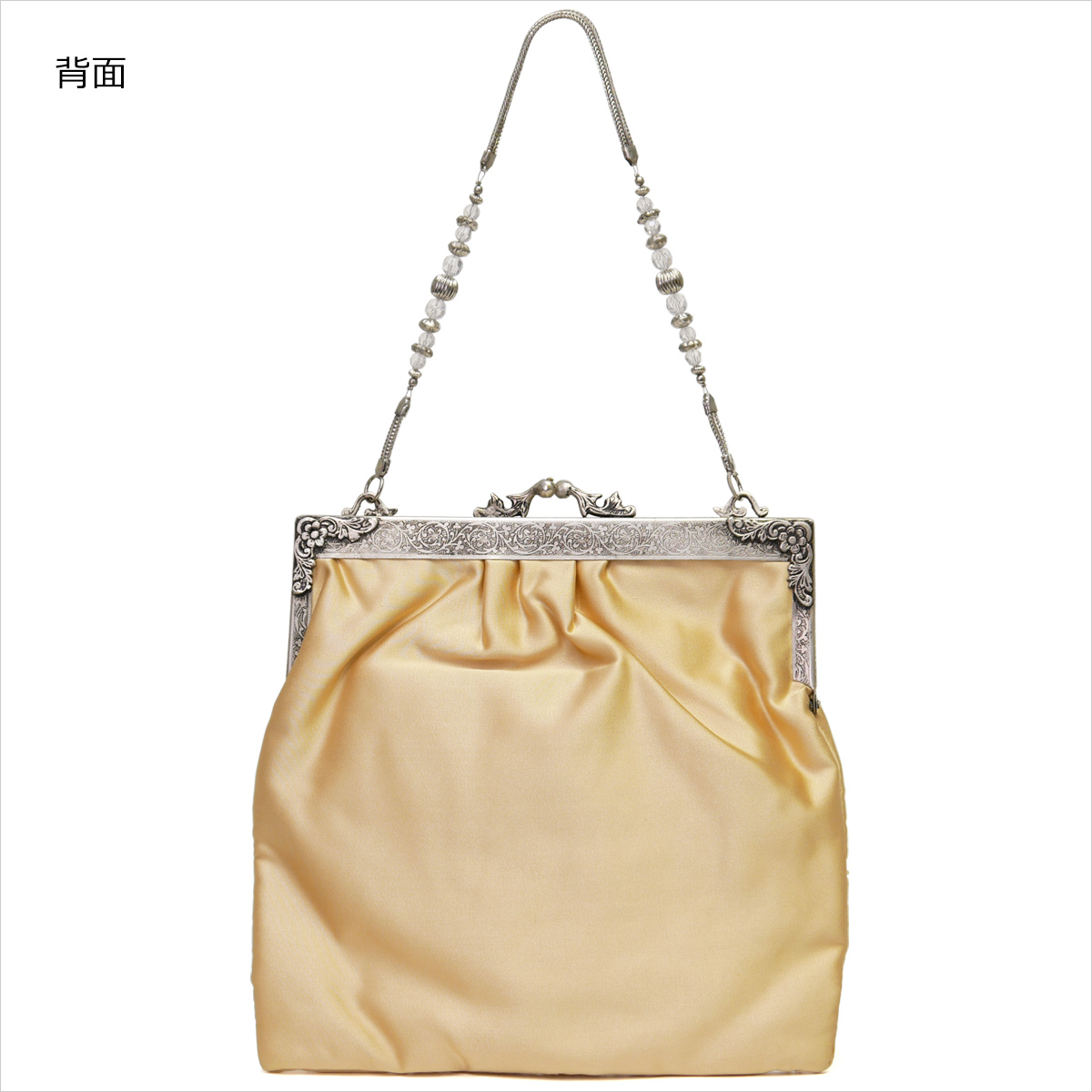 訳あり ビーズバッグ パーティバッグ 大きめ 結婚式 がま口 ビーズ