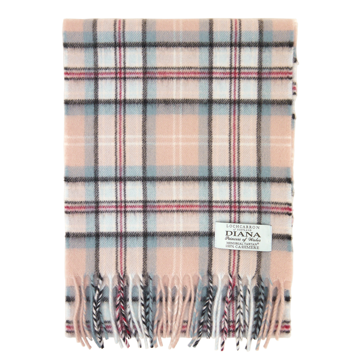 新品 LOCHCARRON ダイアナ妃 メモリアルタータン マフラー Lochcarron of Scotland カシミヤマフラー ダイアナ妃メモリアル