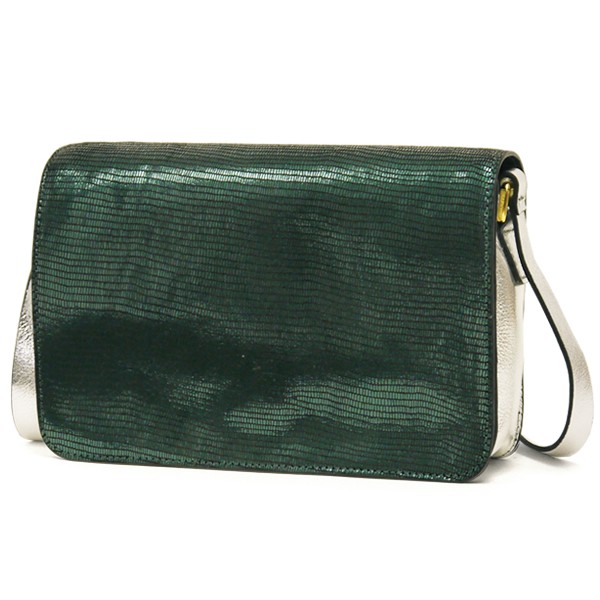 かぶせショルダーバッグ シャイニーレザー ミニショルダー ブランド