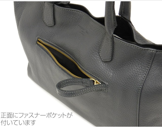 トートバッグ A4 レディース シンプル おしゃれ ショルダー レザー 通勤 本革 カーフレザー ポーチ付 イタリアブランド CHRISTIAN VILLAの画像