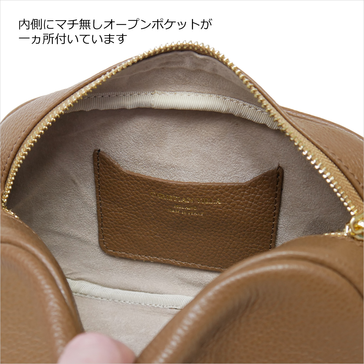 【新品・未使用✨】CHRISTIAN VILLAワンショルダーバッグ CHRISTIAN VILLA ワンハンドル ミニショルダーバッグ 本革