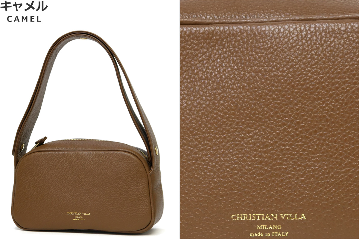 CHRISTIAN VILLA ワンハンドル ミニショルダーバッグ 本革