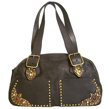 ボストンバッグ レディース レディス 本革 スエードレザー ショルダーバッグ イタリア製 ViViVee ゴージャス アンティーク調 ファーロ・ボストン bag