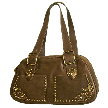 ボストンバッグ レディース レディス 本革 スエードレザー ショルダーバッグ イタリア製 ViViVee ゴージャス アンティーク調 ファーロ・ボストン bag