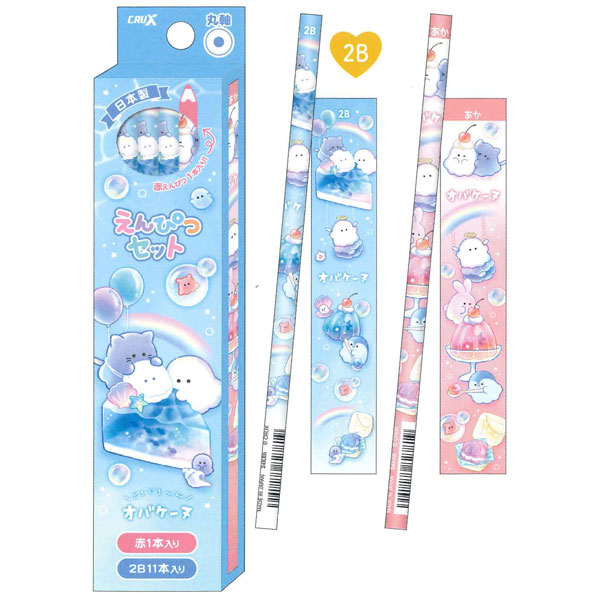 CRUX（クラックス） オバケーヌ ダース鉛筆 (2B鉛筆11本+赤鉛筆1本