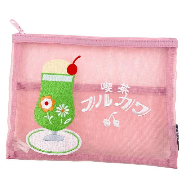 Old Resta 刺繍メッシュポーチ 企業ロゴ Lサイズ OR904107/ショウワ