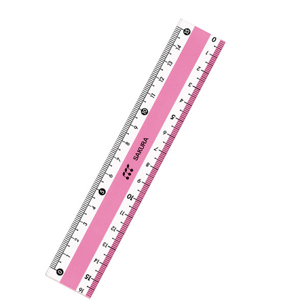 サクラクレパス 小学生文具 直線定規15cm はしゼロメモリ GJ15#20 ゼロメモリ