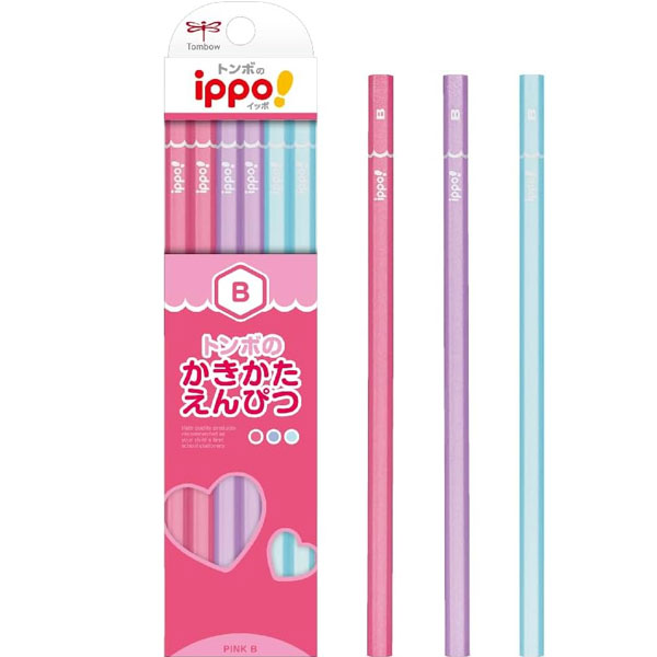 ippo！ トンボ鉛筆 ippo! かきかたえんぴつ 1ダース 六角 B 2B 4B 6B