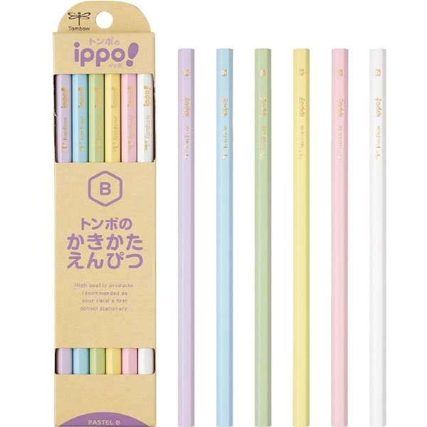 ippo！ トンボ鉛筆 ippo! かきかたえんぴつ 1ダース 六角 B 2B 4B 6B