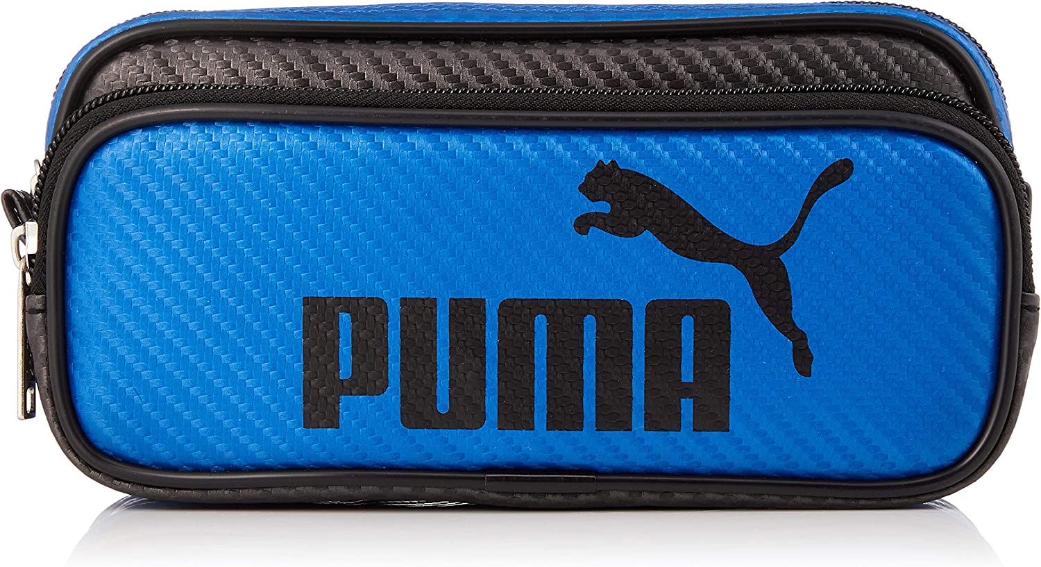 PUMA ペンケース 青 カーボンファイバー風 PUMA（プーマ） カラーカーボン Wペンケース 筆箱 787PMBY 787PMRD