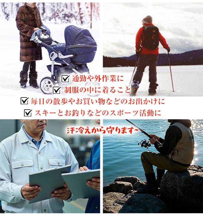 電熱ベスト インナー 薄型 ビジネススタイル 16エリアヒーター USB充電