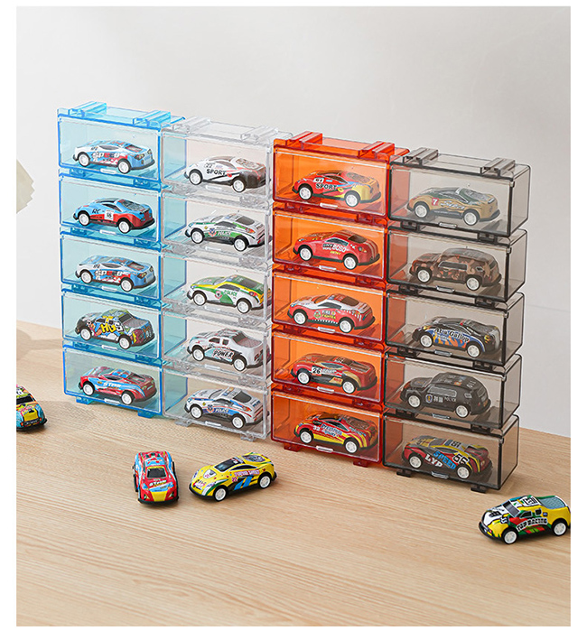 新作10％OFF】ミニカー 収納ケース 1台用 独立型 連結 積み重ね