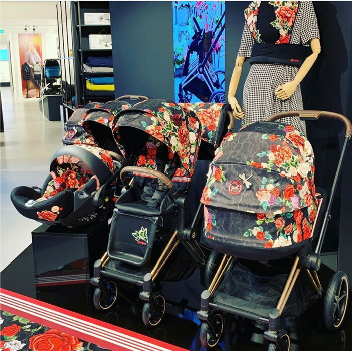 【美品】cybex 花柄 ベビーカー サイベックス　ミオス　スプリングブロッサム 美品】cybex 花柄 ベビーカー サイベックス ミオス スプリング
