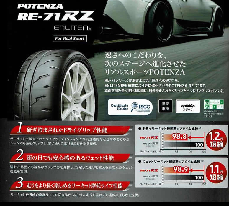 専用　りん様 POTENZA 245/40R18 97WXL ポテンザ RE-71RZ ブリヂストン 4本セット