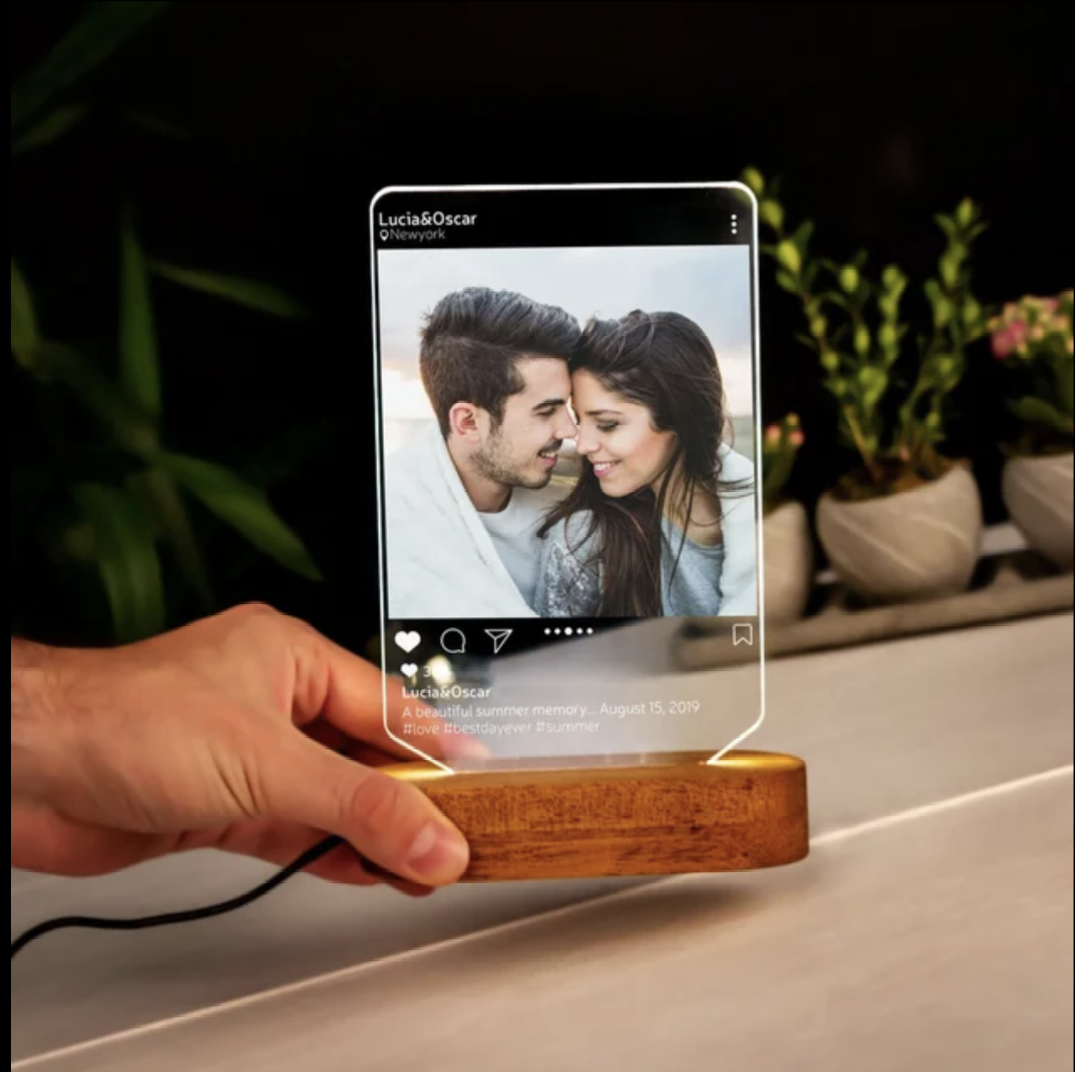 ハート 誕生日 記念日 世界で一つだけ ギフトLED アクリルフォト結婚式 おしゃれ 結婚記念日 LEDスタンド付き オーダーギフト オーダーメイド |  | 04