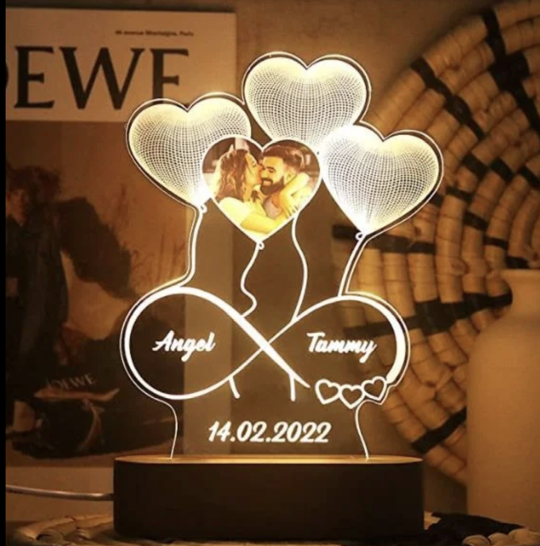 ハート 誕生日 記念日 世界で一つだけ ギフトLED アクリルフォト結婚式 おしゃれ 結婚記念日 LEDスタンド付き オーダーギフト オーダーメイド |  | 03