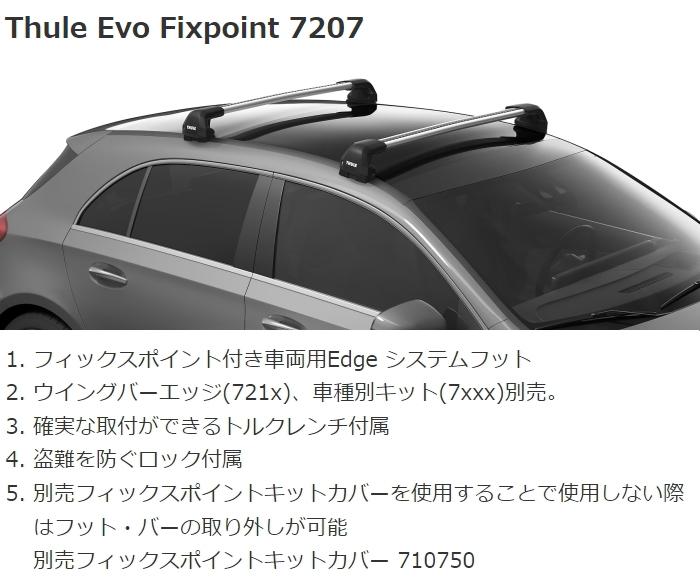 売れ筋がひ！ TH7207 セット THULE ベースキャリア THULE TH7214