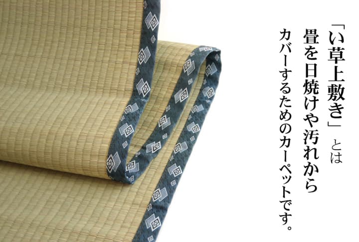 ほほえみ い草 ござ 国産 日本製 上敷き 和室 敷物 カーペット 江戸間 お手入れ簡単 夏 抗菌防臭 調湿 消臭 空気清浄 汚れにくい_1