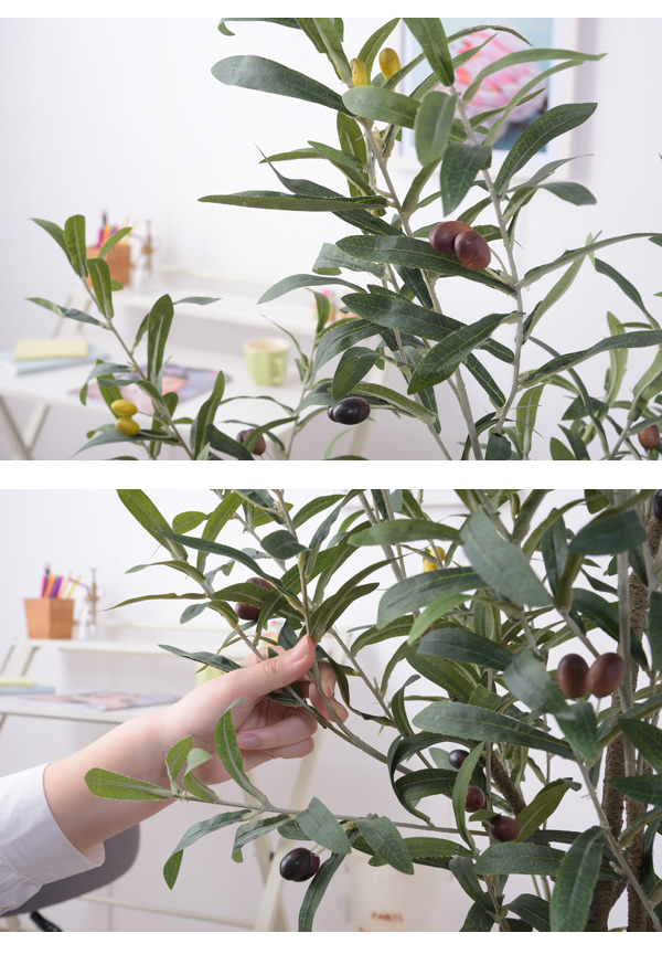 フェイクグリーン オリーブ 室内用 人工観葉植物 おしゃれ インテリアグリーン GRN-17 フェイクグリーン オリーブ_6