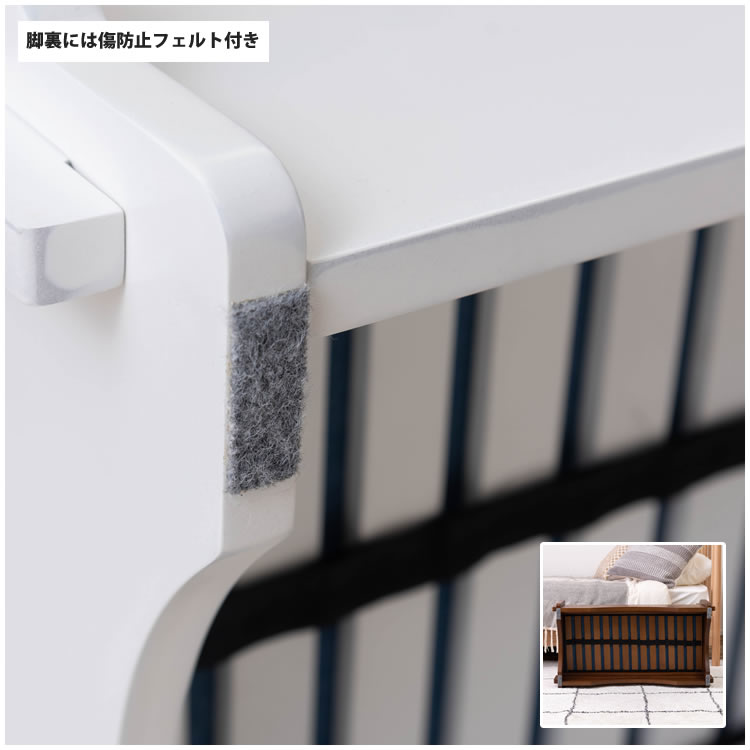 ペットベッド ペット用ミニベッド 幅40 犬用 猫用 小型 クッション付き おしゃれ 北欧 PET-69 BR/WHの画像
