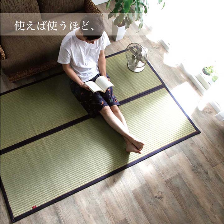 沖縄ビーグ 普通版正方形 ラグ マット 正方形 い草 夏用 沖縄ビーグ 191×191cm_2