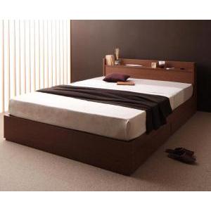 棚 コンセント付き収納ベッド 国産カバーポケットコイルマットレス付き シングル(34845円)